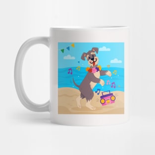 dog pool party summer Mug